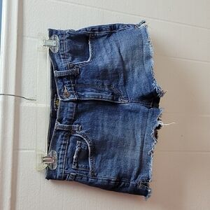 Lucky Brand dark wash cutoff high rise shortie